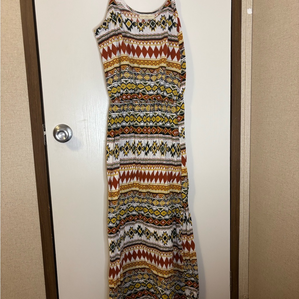 Bobbie Brooks Colorful Patterned Maxi Dress
